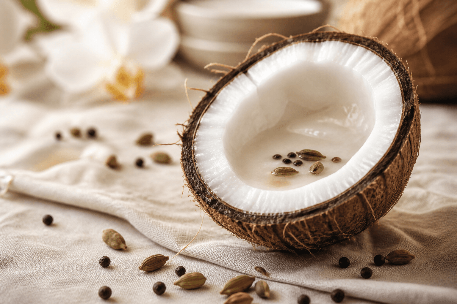 Coconut Cream and Cardamom scent notes