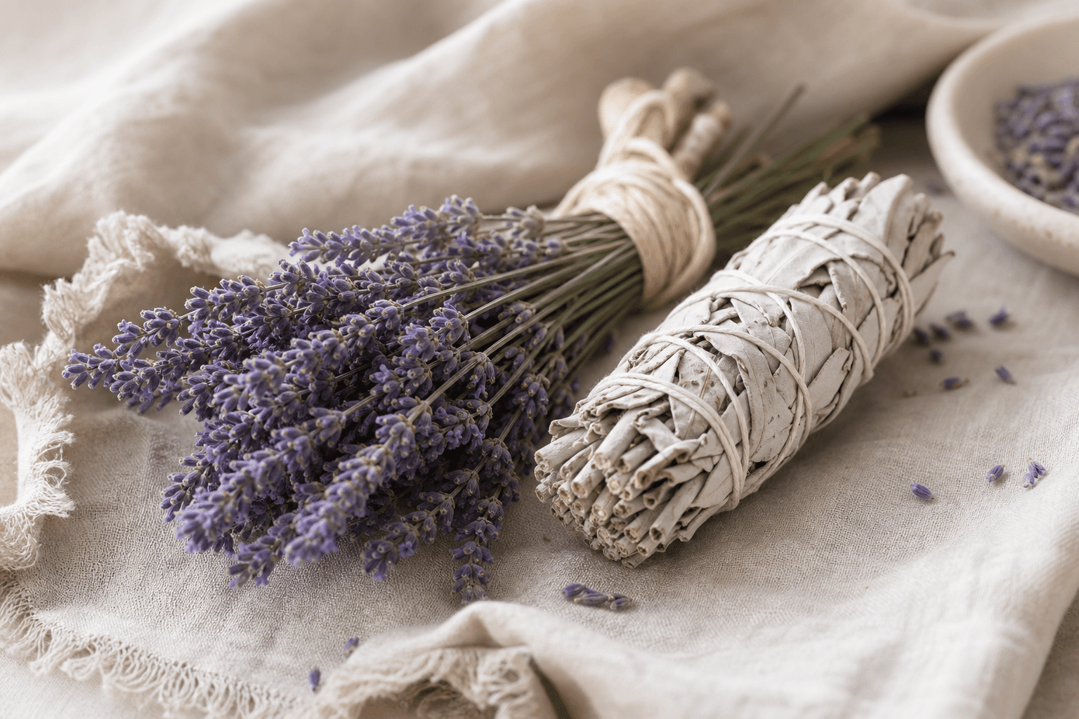 White Sage and Lavender scent notes